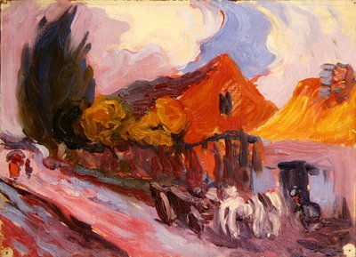 Polish Smithy (öljy kankaalle) tekijältä Robert Polhill Bevan