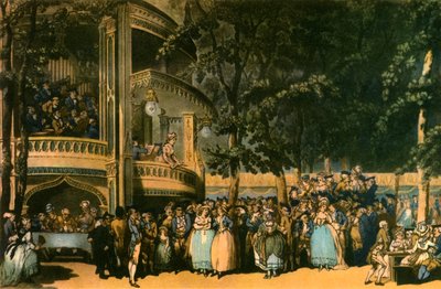 Vauxhall Gardens, Lambeth, c1785, 1942 tekijältä Robert Pollard