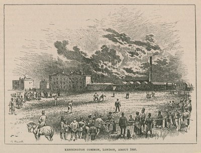 Kennington common, Lontoo, noin 1840 tekijältä Robert Randoll