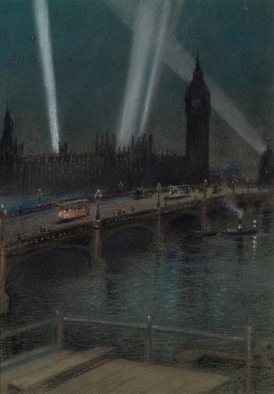 Sotavalot Westminster Bridgen yli tekijältä Robert Randoll