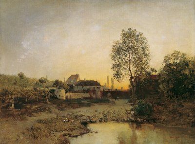 Paisatge amb estany i acabat de granja tekijältä Robert Russ