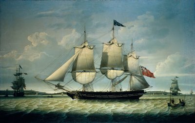 Ann" Birkenheadin edustalla, noin 1810 (öljy kankaalle). tekijältä Robert Salmon