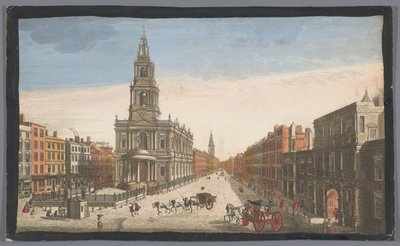 Näkymä Somerset Houselle ja Saint Mary-le-Strandin kirkolle Lontoossa Näkymä Somerset Housesta ja St. Marys -kirkosta Strand Londonissa (otsikko esineessä) Lontoo (sarjan nimi) tekijältä Robert Sayer