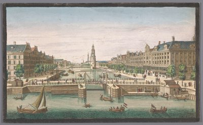 Näkymä Amsterdamin Oudeschaneille IJ:stä nähtynä Amsterdamin näkymä vanhalta vallilta (otsikko esineessä) Hollanti (sarjan nimi) tekijältä Robert Sayer