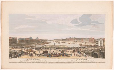 Näkymä Pont Neufille Seine-joen yli Pariisissa, kohti Pont Royalia Näkymä Pariisista otettuna Pont Neufin keskeltä kohti Pont Royalia (...) (otsikko esineessä) Paris (sarjan nimi) tekijältä Robert Sayer