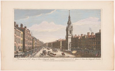 Näkymä Saint Mary-le-Bow -kirkolle Cheapside Streetillä Lontoossa St Mary le Bow