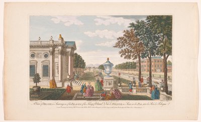 Gezicht op het Schloss Pillnitz Vista de Bilniz a Saxònia, un dels palaus del rei de Polònia (títol a l