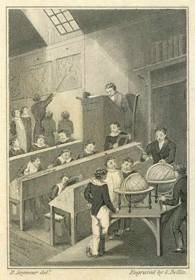 Nicholas Nickleby: Samuel Bellinin (1799-1893) kaiverruttama Dotheboys Hall. tekijältä Robert Seymour
