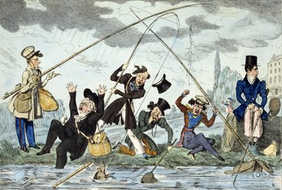 Waltonising or Green-land Fisherman, n.1830 (värikaiverrus) tekijältä Robert Seymour