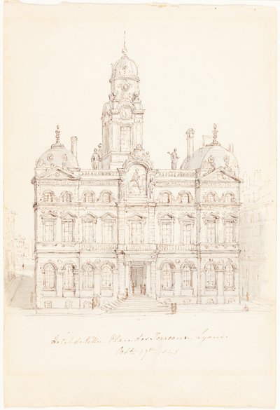 Hôtel de Ville, Place des Terreaux, Lyon tekijältä Robert Smirke