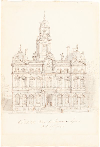 Kaupungintalo, Place des Terreaux, Lyons tekijältä Robert Smirke
