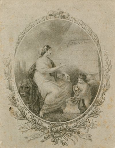 Händelin messiaan esityksen promootio, Westminster Abbey, Lontoo, 29. toukokuuta 1784 tekijältä Robert Smirke