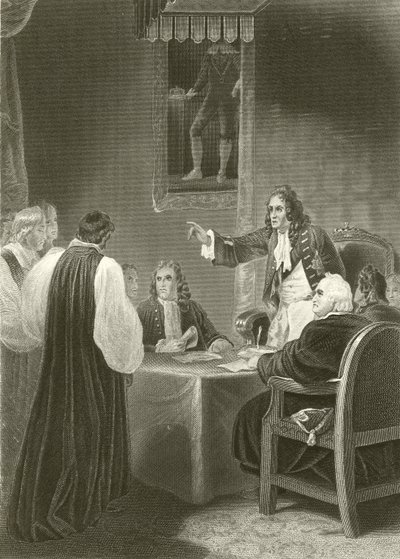 Piispat ennen salaista neuvostoa 1688 tekijältä Robert Smirke