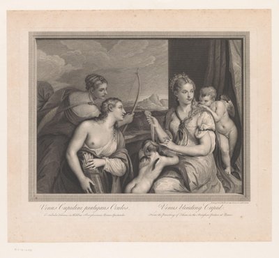 Venus ei sokea Cupidossa Venus valitsee Cupidon silmät. Venusta sokaiseva Cupid (otsikko esineessä) tekijältä Robert Strange