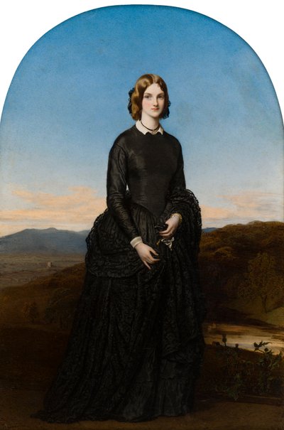 Muotokuva kunnia. Selina Weld Forester, varakreivitär Newport ja myöhemmin Bradfordin kreivitär (1819-1894), n. 1840-70 (öljy norsunluulle) tekijältä Robert Thorburn