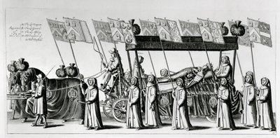 Albemarlen ensimmäisen herttuan George Monckin valtion hautajaiset 1671 tekijältä Robert White