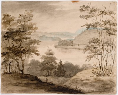 Maisema ja Winding River tekijältä Robert Wilhelm Ekman