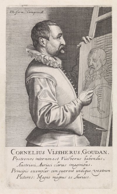 Cornelis Visscherin muotokuva tekijältä Robert Willemsz de Baudous