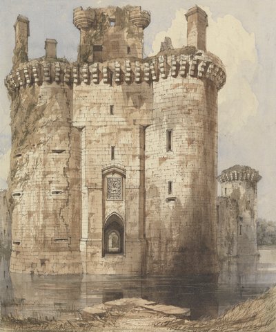 Caerlaverockin linnan sisäänkäynnin portti ja sivutornit tekijältä Robert William Billings