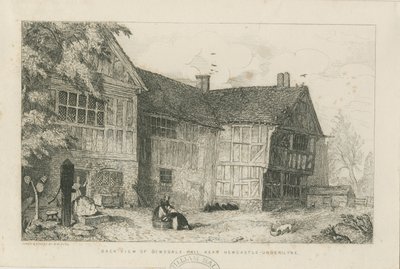 Dimsdale Old Hall: etsaus, nd [?c 1870] tekijältä Robert William Buss