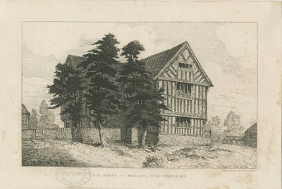 Madeley - Old House: etsaus, nd [1804-1875] (painokuva) tekijältä Robert William Buss