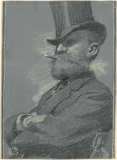 Mies silinterissä, polttaa sikaria tekijältä Robert William Vonnoh