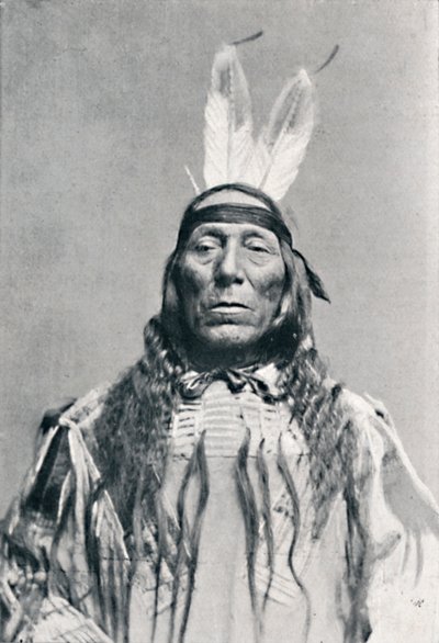 Sioux-intiaanien koko kasvokuva, 1912 tekijältä Robert Wilson Shufeldt