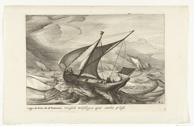 Friisi lautat Vriesche Ferry lähettää suuria noin 38 Last / Cague de Frise. The 38 Tonneaux (otsikko esineessä) Hollantilaiset laivatyypit, 1627 (sarjan nimi) Monipuolinen Navire Don ton se sert dans les Provinces Unies / Icones Variarum Navium Hollandicar tekijältä Robert de Baudous (possibly)