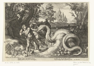Lohikäärmeen nielaimia Cadmuksen seuralaisia Metamorphoses of Ovid (sarjan nimi) tekijältä Robert de Baudous
