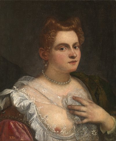 Omakuva nuori venetsialainen nainen, n. 1580. tekijältä Robusti