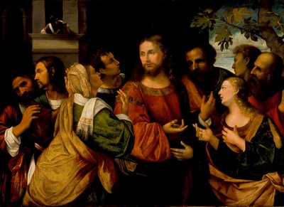 Kristus ja kanaanilaiset naiset, noin 1520 tekijältä Rocco Marconi