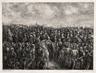Caesar ja hänen vankinsa, 1878. tekijältä Rodolphe Bresdin