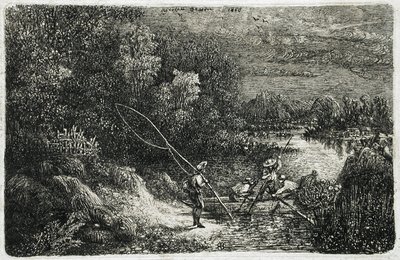Kalastaja mielikuvitusmaisemassa tekijältä Rodolphe Bresdin