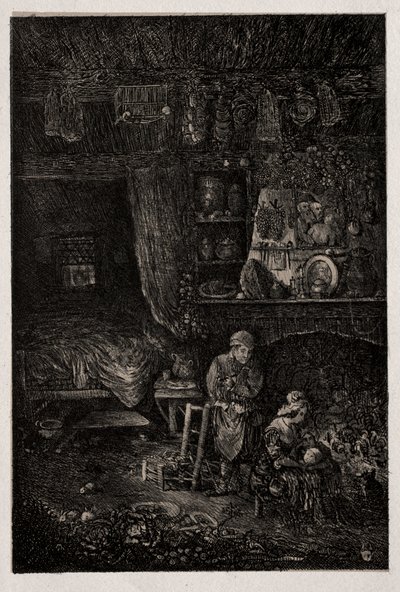 Flanderin sisustus, 1856. tekijältä Rodolphe Bresdin