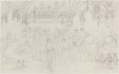 Sisustus: Dancing Girls Entertaining Chieftains tekijältä Rodolphe Bresdin