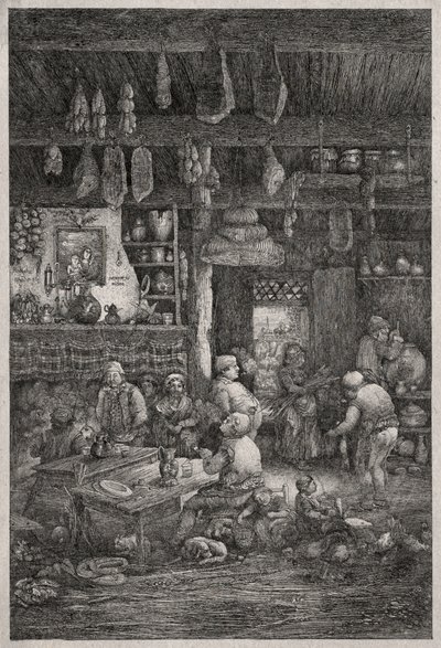 Moldovan sisustus, 1856. tekijältä Rodolphe Bresdin