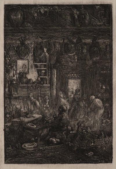 Moldovan sisustus, 1865. tekijältä Rodolphe Bresdin