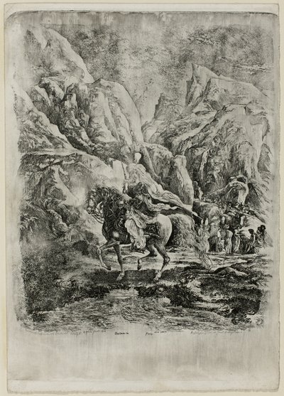 Oriental Rider in the Mountains tekijältä Rodolphe Bresdin