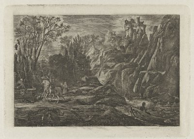 Ruiter en dood in het landschap Ritari ja kuolema Vanha legenda tekijältä Rodolphe Bresdin
