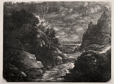 Vuoristovirta, 1871. tekijältä Rodolphe Bresdin