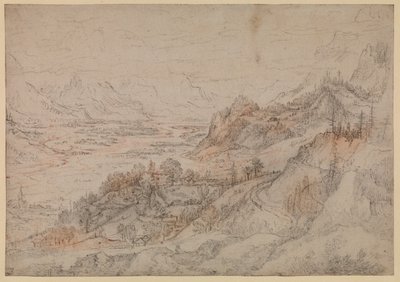 Vuoristomaisema - Inn Valley Tirolissa, 1607 tekijältä Roelandt Jacobsz. Savery