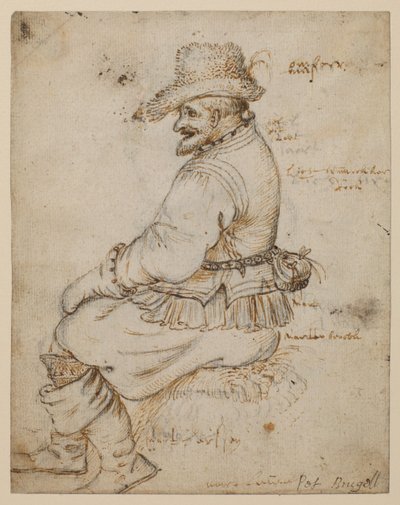 Istuva porvari (recto) tekijältä Roelandt Jacobsz. Savery