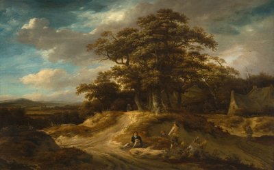 Travellers at Edge of a Village, 1680. tekijältä Roelof Van Vries