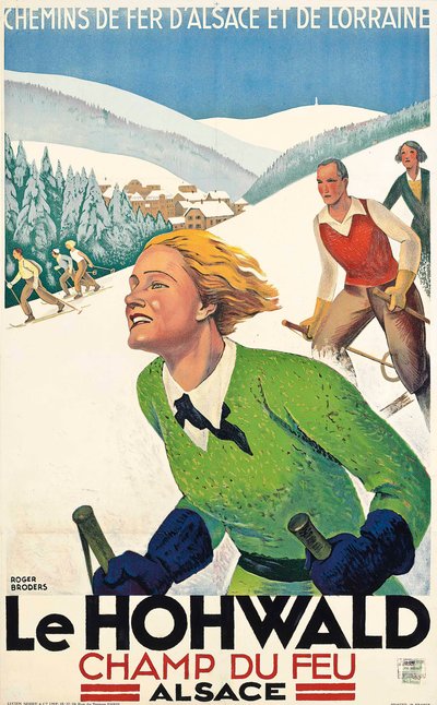Le Hohwald, n.1930 (värilitrokuvaus) tekijältä Roger Broders