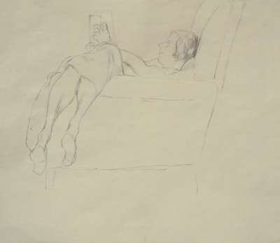 Nina Hamnett lukemassa, noin 1917 tekijältä Roger Eliot Fry