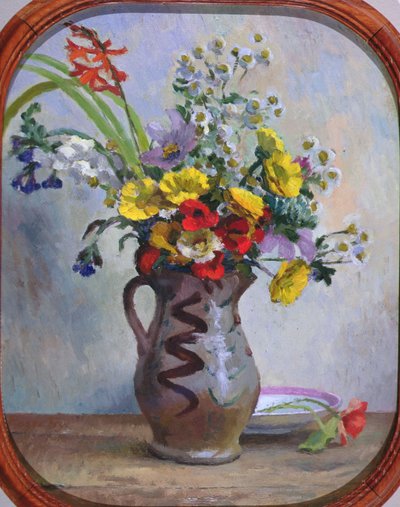 Summer Flowers, n.1922 (öljy levylle) tekijältä Roger Eliot Fry
