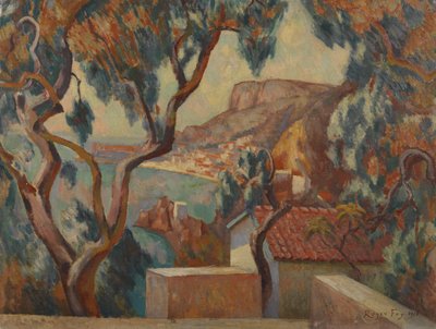 Näkymä Cote d"Azurille, Menton, 1916 tekijältä Roger Eliot Fry