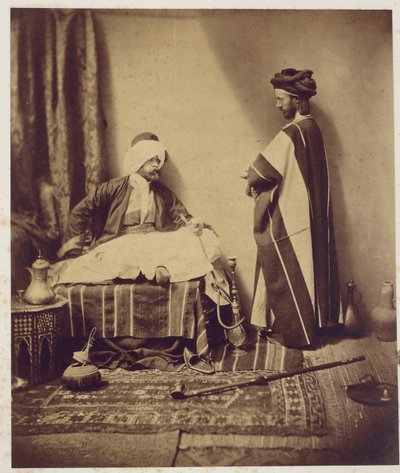 Keskustelu tupakoinnin aikana, 1858 tekijältä Roger Fenton