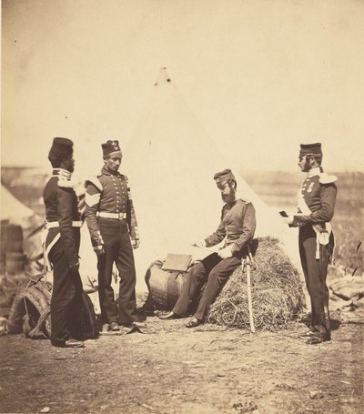 30. rykmentin kapteeni Walker lukee yleiskäskyjä tekijältä Roger Fenton