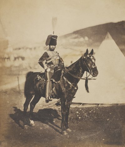 Cornet Henry John Wilkin, 11. (tai prinssi Albertin oma) hussarit, 1855 tekijältä Roger Fenton